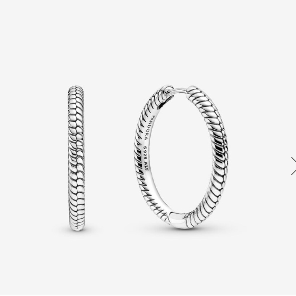 Pandora silver hoop earrings